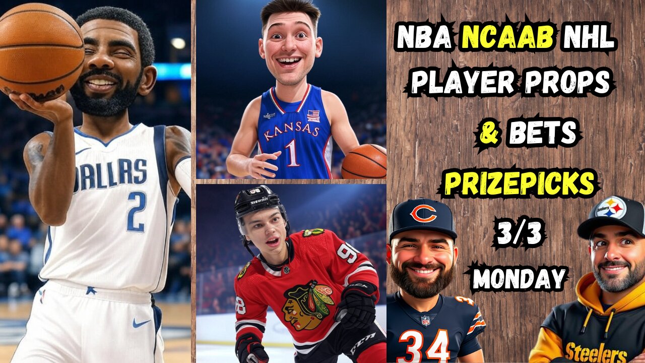 BEST 9 FREE NBA Player Props TODAY | NCAAB PICKS| NHL PROPS | 3/3/25