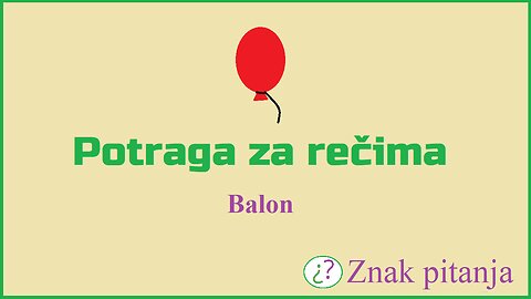 Potraga za rečima - Balon