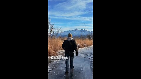 Cold sunny day #Subscribe #Alaska #Outdoors #Nature #Frozen #Winter #DJIneo #Creek #Hiking #fypシ゚