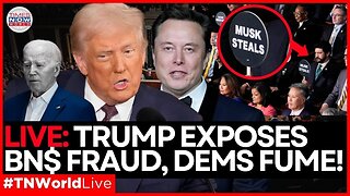 LIVE | Trump EXPOSES BIDEN, Praises Musk For Finding Frauds, Democrats Show Placard!