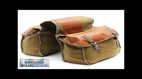 Motorcycle Bike Side Saddle Bag Canvas Luggage Khaki Bag Khaki Review