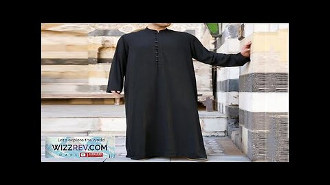 INCERUN Men Jubba Thobe Solid Color Long Sleeve Fashion Thin Robes Kaftan Review