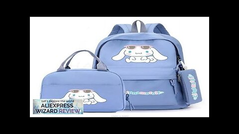 3Pcs/set Cinnamoroll Backpack Teen Girl Student Back To School Schoolbag Lass Anime Review