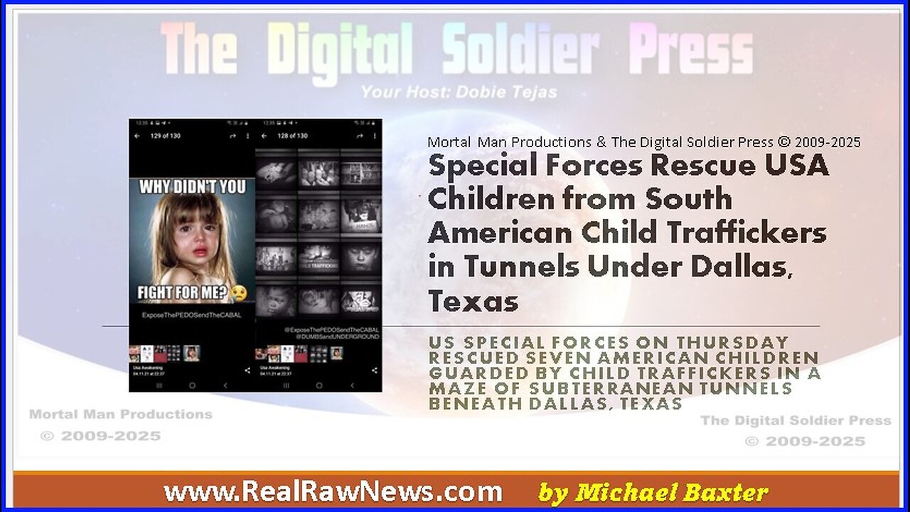 Special Forces Rescue USA Children from South American Child Traffickers in Tunnels Under Dallas, Texas