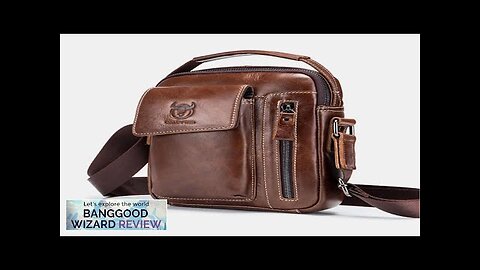 BULLCAPTAIN Genuine Leather Business Messenger Bag Retro Mini Vintage Shoulder Bag Crossbody Review