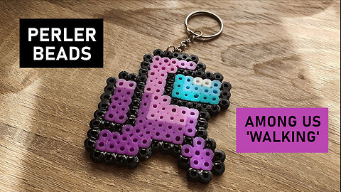 Perler Beads - Among Us "Walking" Keyring