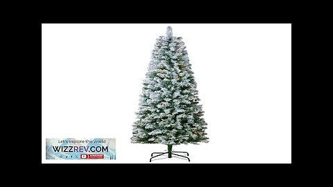 VEVOR Christmas Tree 6.5ft Prelit Flocked Xmas Tree with 250 LED Lights Review