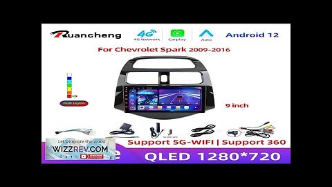 2Din 4G Android 12 Car Radio Multimedia Video Player For Chevrolet Spark Review