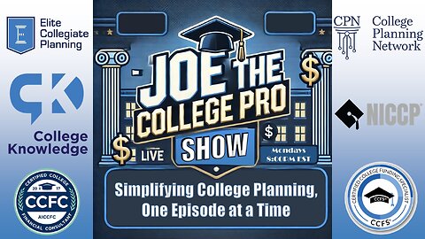 Exciting News: Weekly College Planning Live Show with Joe the College Pro! 🎓