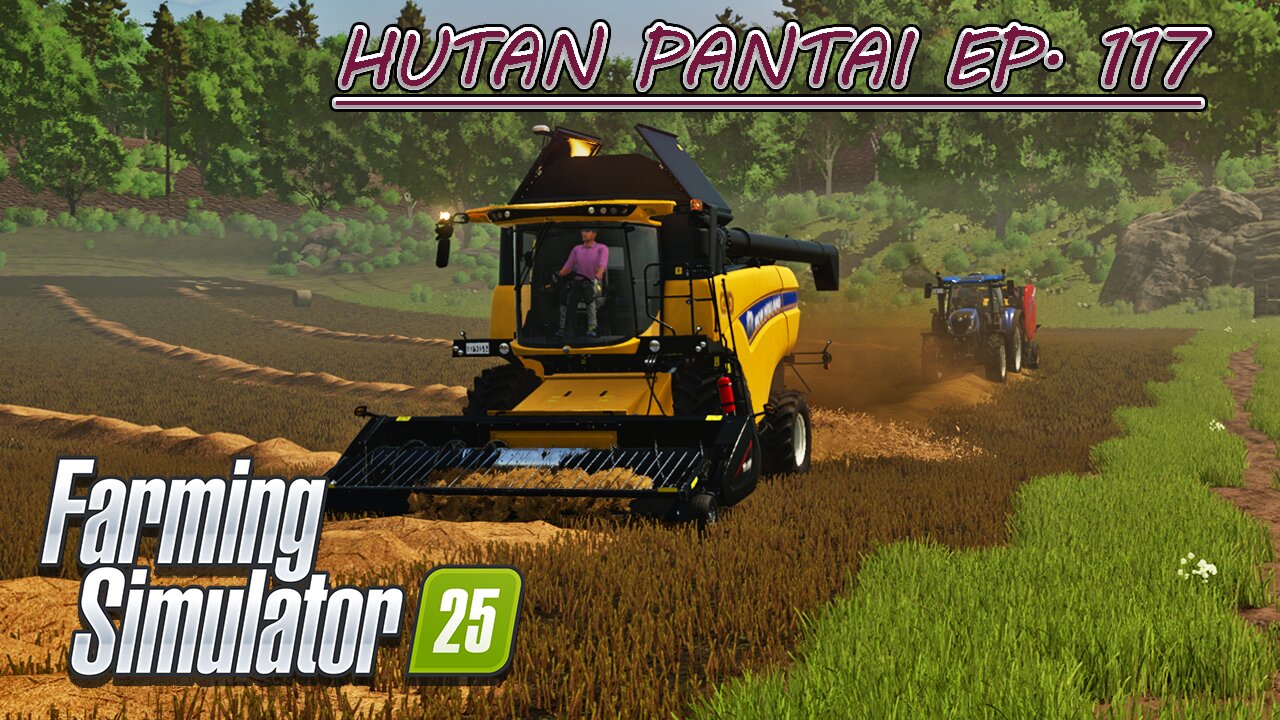 Baling While Threshing Canola. Leasing the Oil Mill. |4k| HUTAN PANTAI EP. 117 | Farming Simulator 25