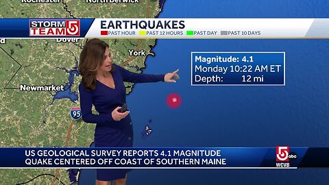 Earthquake off coast of Maine felt across Massachusetts