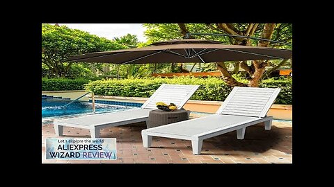 Chaise Outdoor Lounge Chairs Set of 2 with Adjustable Backrest Sturdy Loungers Review