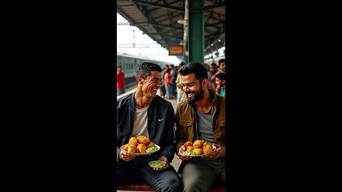 Cr7 eating with Virat Kohli #cr7 #ronaldo