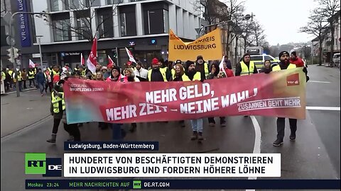 Warnstreik in Ludwigsburg: Beschäftigte fordern mehr Lohn und flexiblere Arbeitszeiten