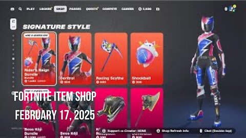 Fortnite Item Shop|February 17, 2025(*New* Rider's Reign Bundle)