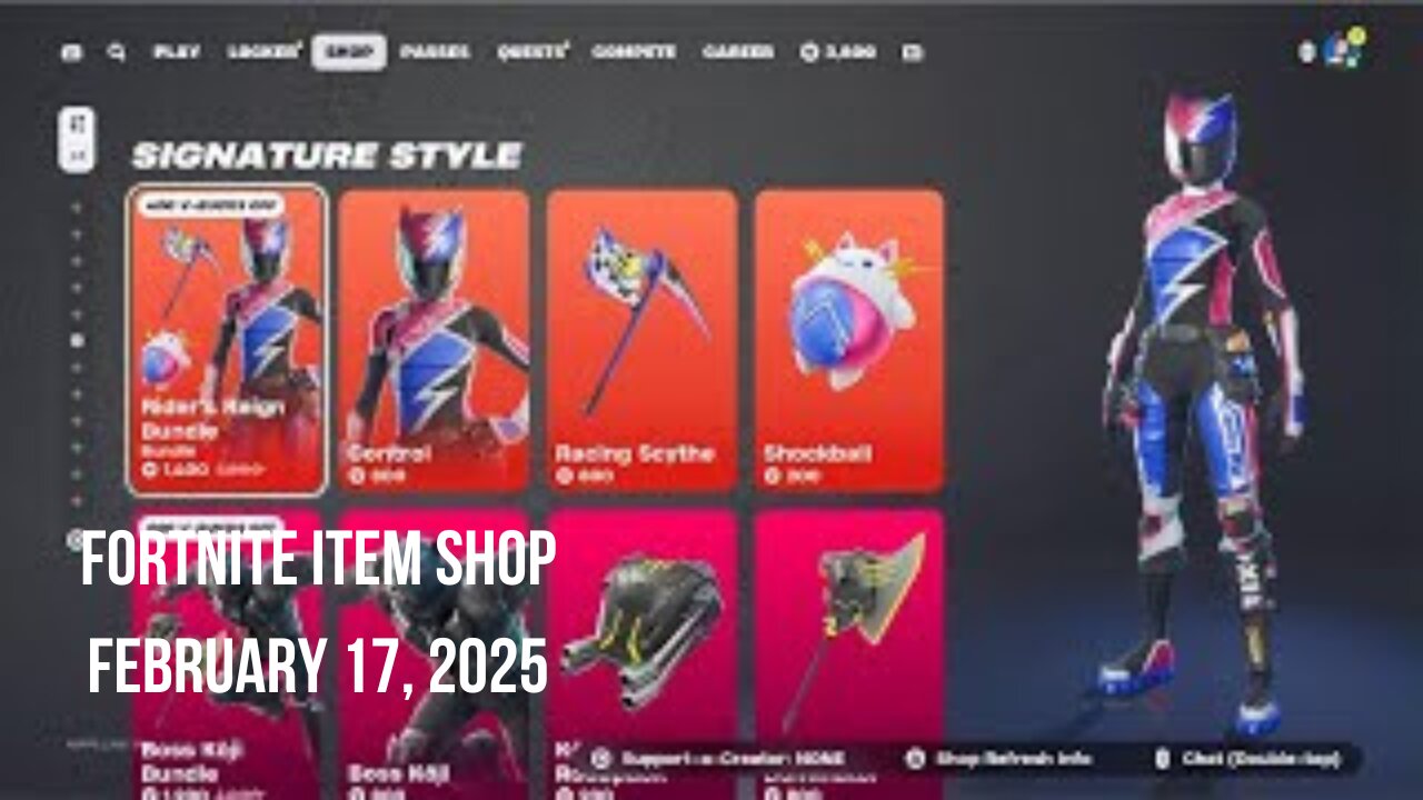 Fortnite Item Shop|February 17, 2025(*New* Rider's Reign Bundle)