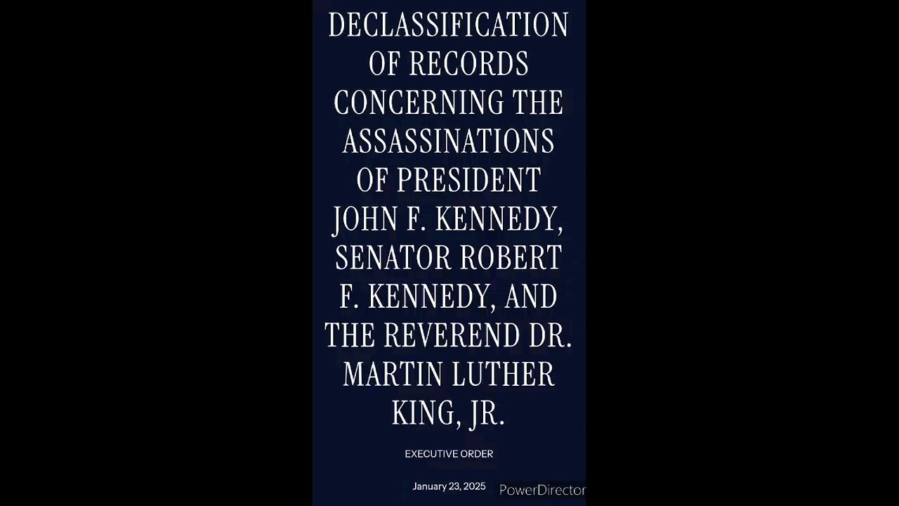 Barney Reads Executive Order to declassify JFK files