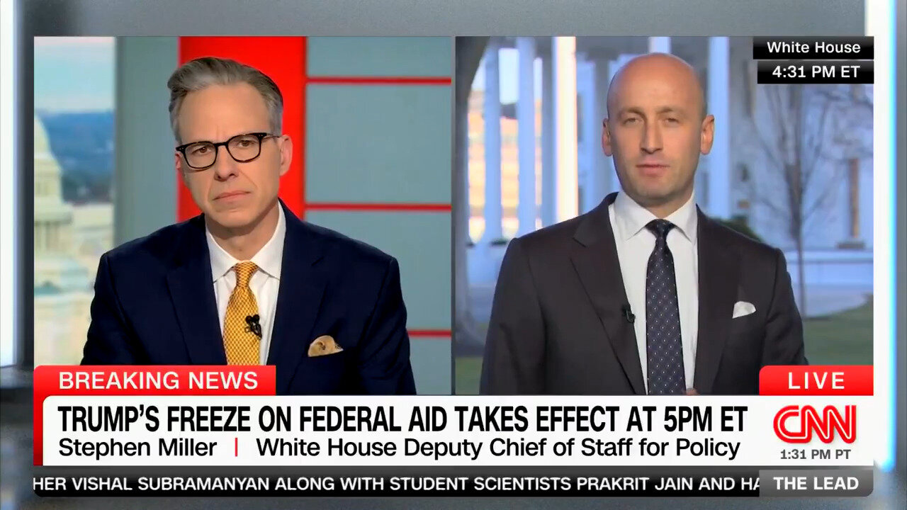 Here's Stephen Miller's Hilarious Exchange With CNN's Jake Tapper Over Federal Workers