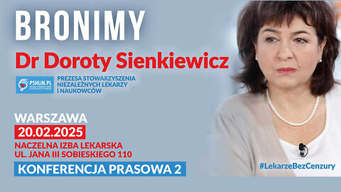 Prof. Dorota Sienkiewicz, przed Naczelnym Sądem Lekarskim 20.02.2025 Konferencja 2