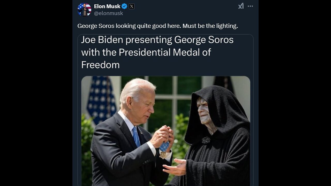 (Jan 4th) Outgoing President Joe Biden awards Presidential "Medal of Freedom" to GEORGE SOROS & HILLARY CLINTON.