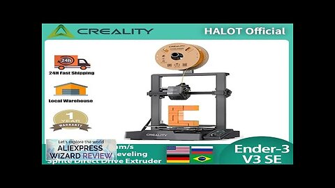 CREALITY Ender-3 V3 SE 3D Printer Sprite Direct Extrusion IU Display Auto Review