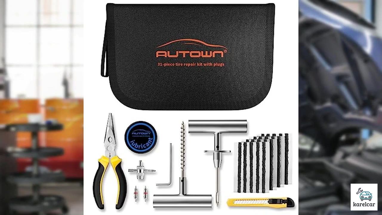 AUTOWN Flat Tire Repair Kit with Plugs 31 Pcs