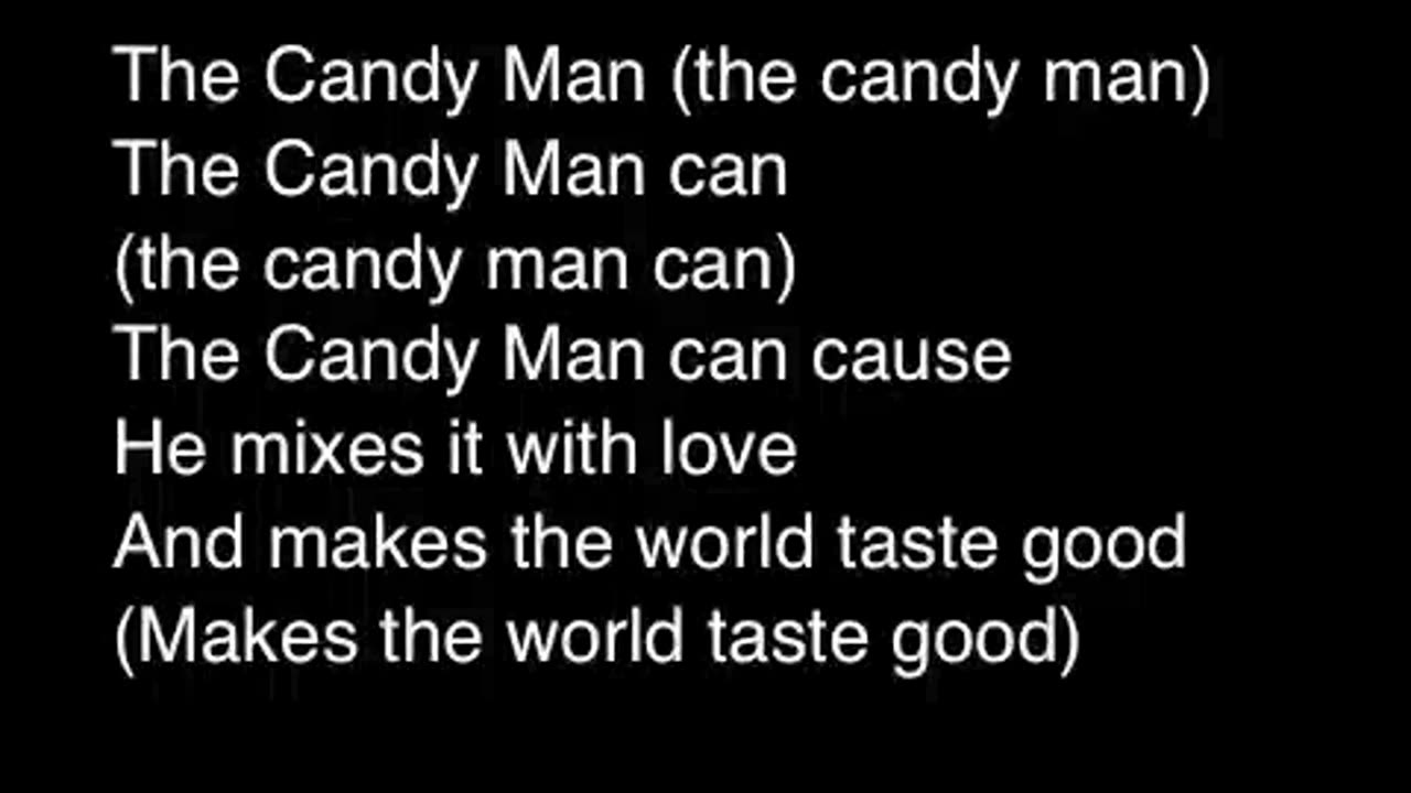 Sammy Davis Jr The Candy Man with lyrics.