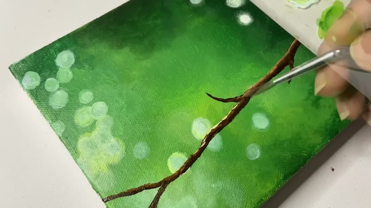 Magnolia flower painting_easy acrylic painting tutorial for beginners_floral painting_#47