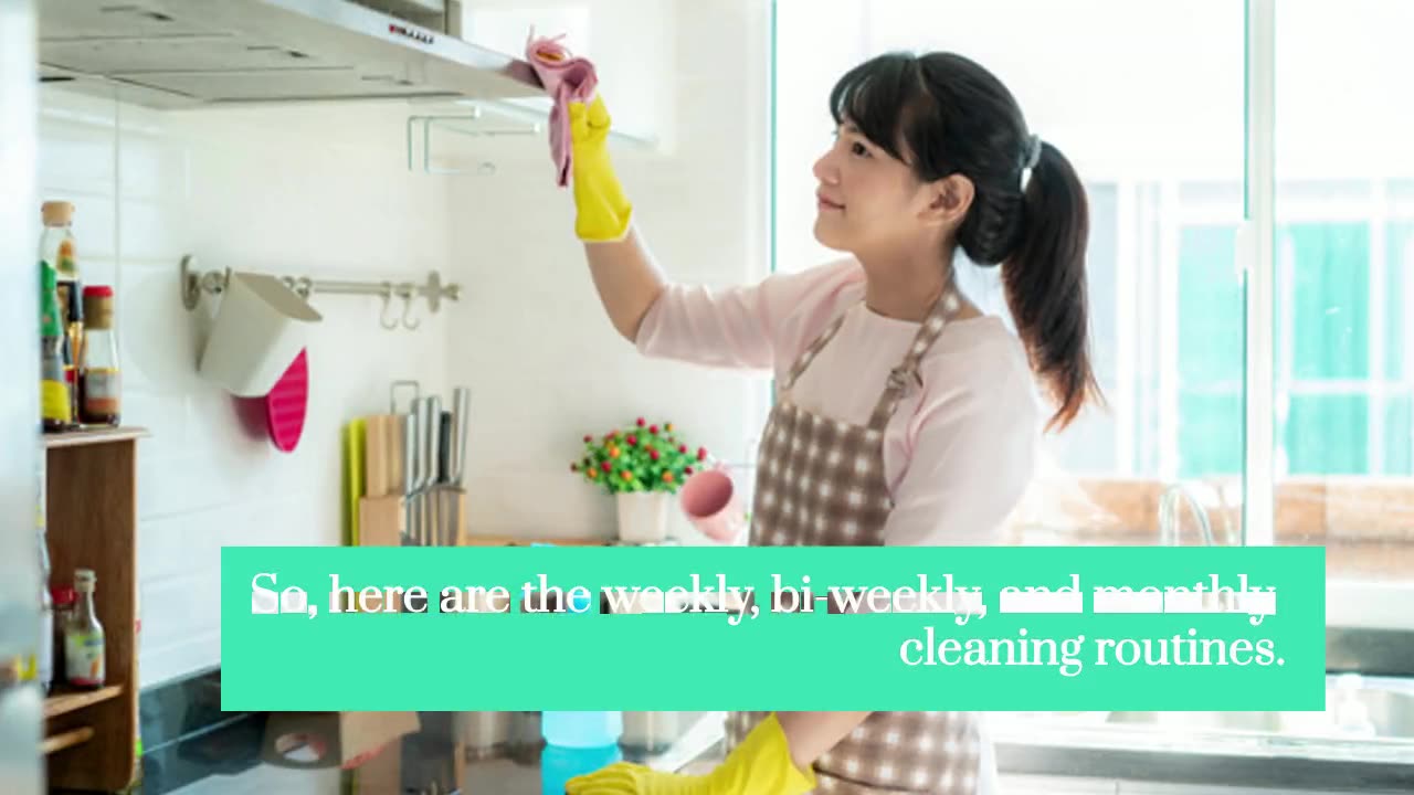 Checklist For Weekly, Biweekly & Monthly Cleaning