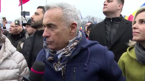 Calin Georgescu at the Protests in Romania - The Soul of the People