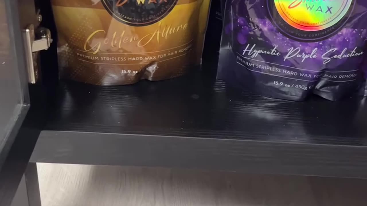 Showcasing Sexy Smooth Hypnotic Purple Seduction, Golden Allure, and Cherry Desire Scented Hard Wax