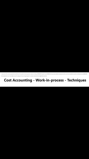 Cost Accounting: In June, one of the processing departments at Furbush Corporation had ending work