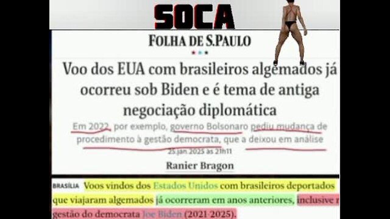 FOLHA DE S.PAULO: Voo dos EUA com brasileiros algemados já ocorreu sob Biden e é tema de antiga negociação diplomática