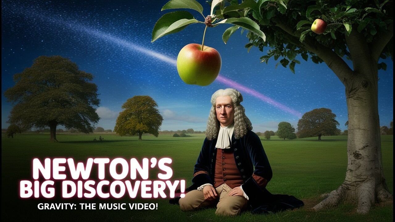 How Isaac Newton Discovered the Law of Gravity. Music video.