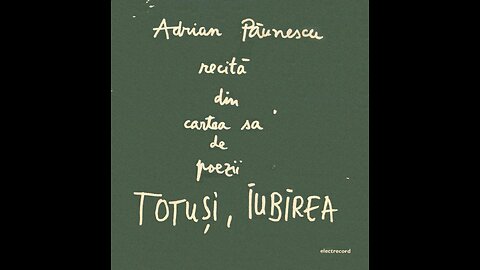 "Bucovina" de Adrian Paunescu in recitare proprie