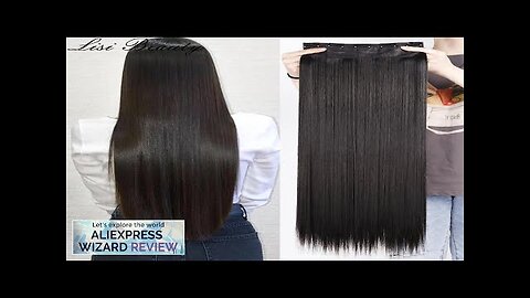 Synthetic 5 Clip In Hair Extensions Long Straight Hairstyle Hairpiece Black Brown Review