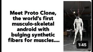 World's first musculo-skeletal android with bulging synthetic fibers for muscles....