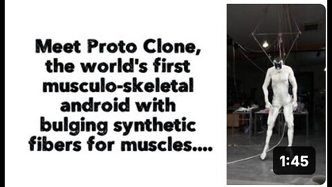 World's first musculo-skeletal android with bulging synthetic fibers for muscles....