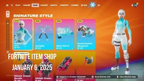 Fortnite Item Shop|January 6, 2025(*New* Snowy Stealth Set)