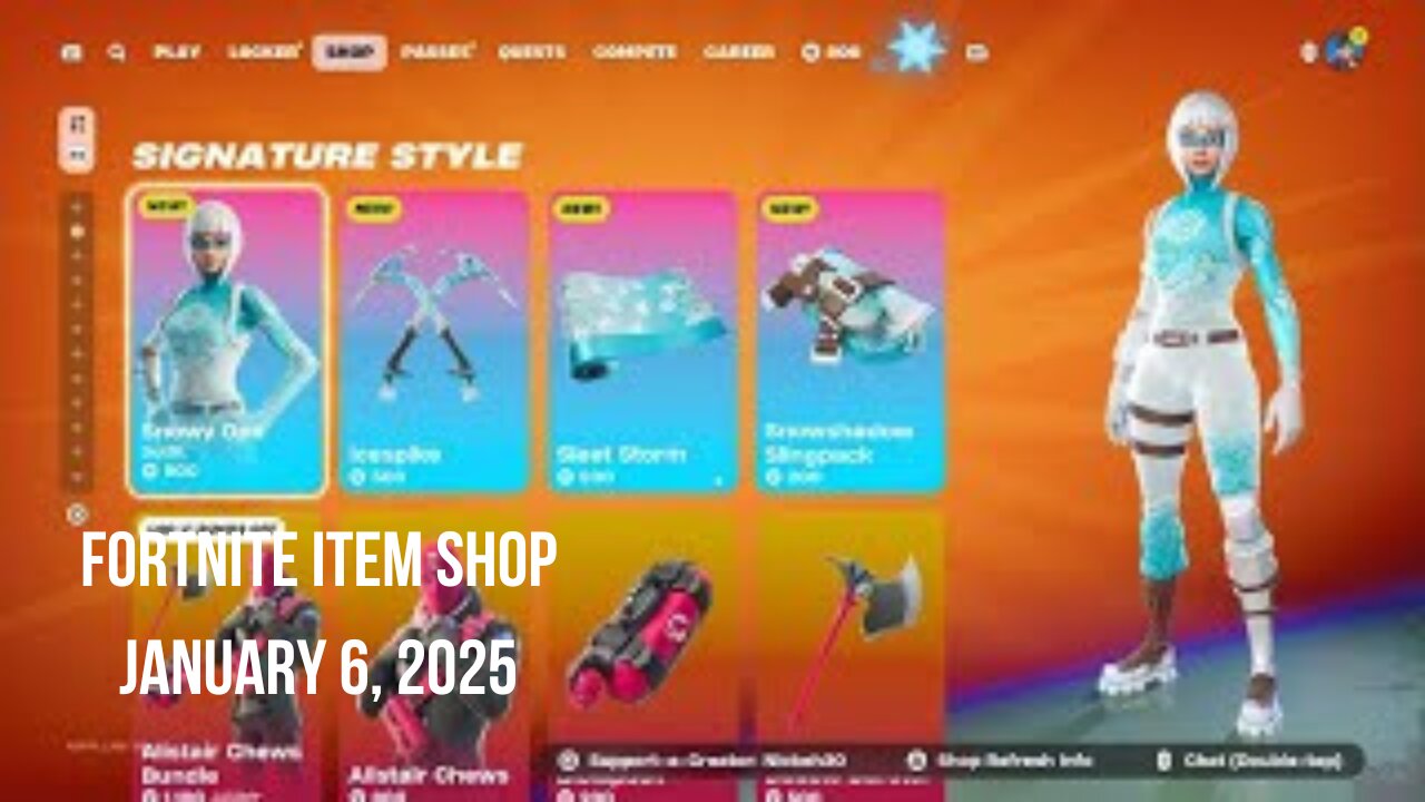 Fortnite Item Shop|January 6, 2025(*New* Snowy Stealth Set)