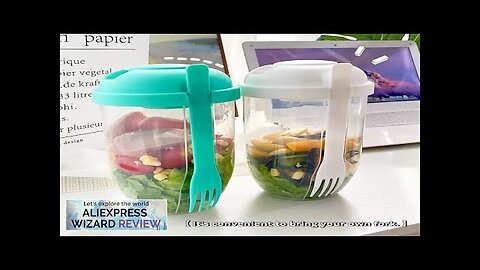 1pc White/Green Portable Bottle Salad Container Bottle-Shaped Bento Salad Bowl For Lunch Review