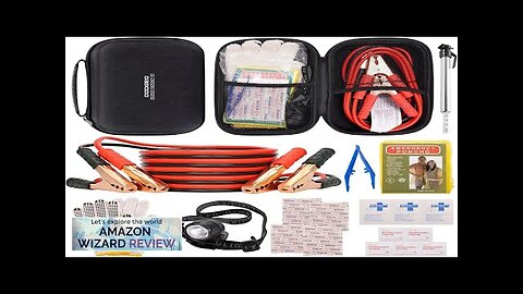 Roadside Assistance Emergency Kit Multipurpose Bag Premium with Battery Jumper Cable Review