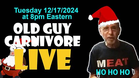 OLD GUY CARNIVORE LIVE Tue November 19th @ 8pm EDT - JOIN MITCH, HAVE SOME FUN!