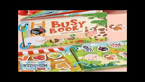 Montessori Baby Busy Book Sticker Quiet Book for Kids Early Educational Toy Review