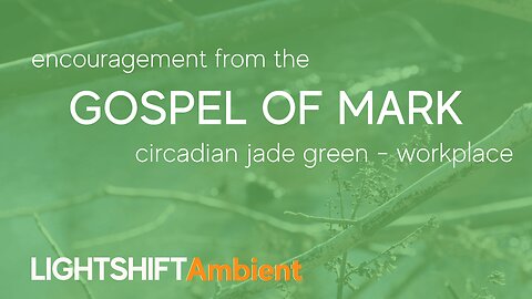 Gospel of Mark - Bible Verse Encouragement - Circadian Jade Green – Workplace | LIGHTSHIFT Ambient