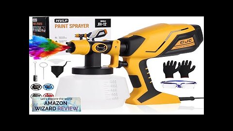 Paint Sprayer 750W HVLP High Power Electric Spray Paint Gun 6 Copper Review