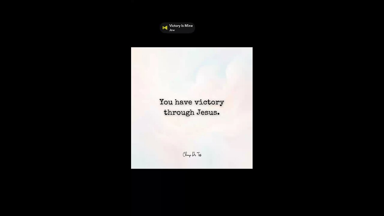 Victory is mine