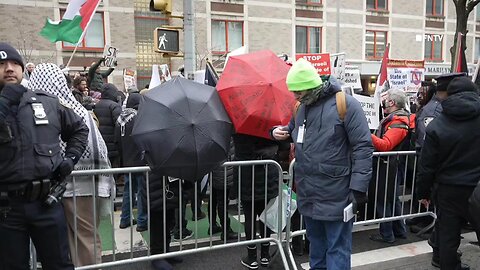 Confrontations at "Flood NYC For Gaza" Protest outside NYU Tisch Hospital