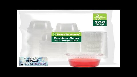 Freshware Plastic Portion Cups with Lids 2 Ounce 200 Sets Disposable Plastic Review