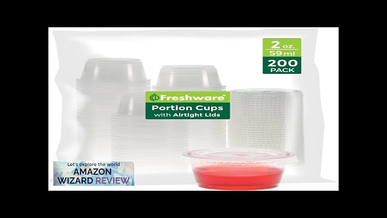 Freshware Plastic Portion Cups with Lids 2 Ounce 200 Sets Disposable Plastic Review